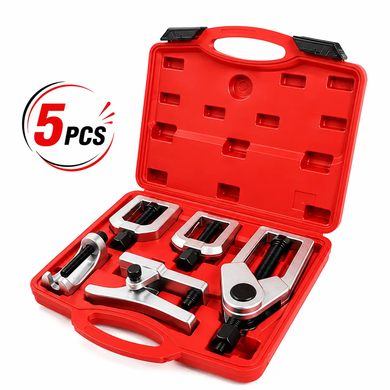 5pcs Professional Automotive Tool Set - Mechanic Car Tool Kit with Pitman Arm Puller, Ball Joint Separator, Tie Rod Remover for Father's Day Gift
