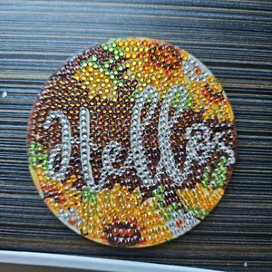 Hello Sunflower Coaster - Decorative Tableware for Home