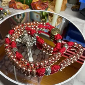 Saint Michael the archangel Paracord rosary with bras centerpiece