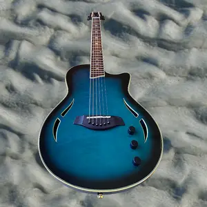 Aslin Dane Nashlin Thinline Acoustic/Electric -Flame blue burst
