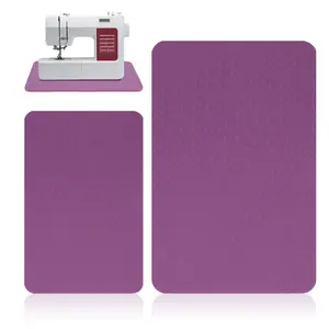 2 Pack Purple Anti-Vibration Sewing Machine Mats –15" X 20" & 9" X 14" Sizes, Noise Reduction, Non-Slip Grip, Durable TPE Material, Perfect for Wooden Floors, Tiles, and Carpets