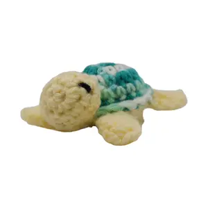 Sea Turtle Crochet Figurine, Handmade Wool Amigurumi, Kawaii Cottagecore Desk Decor, Car Dashboard & Backpack Charm, Cute Aesthetic Gift