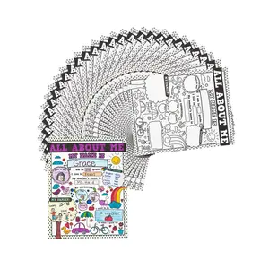 17" x 22" Color Your Own All About Me Paper Doodle Posters - 30 Pc.