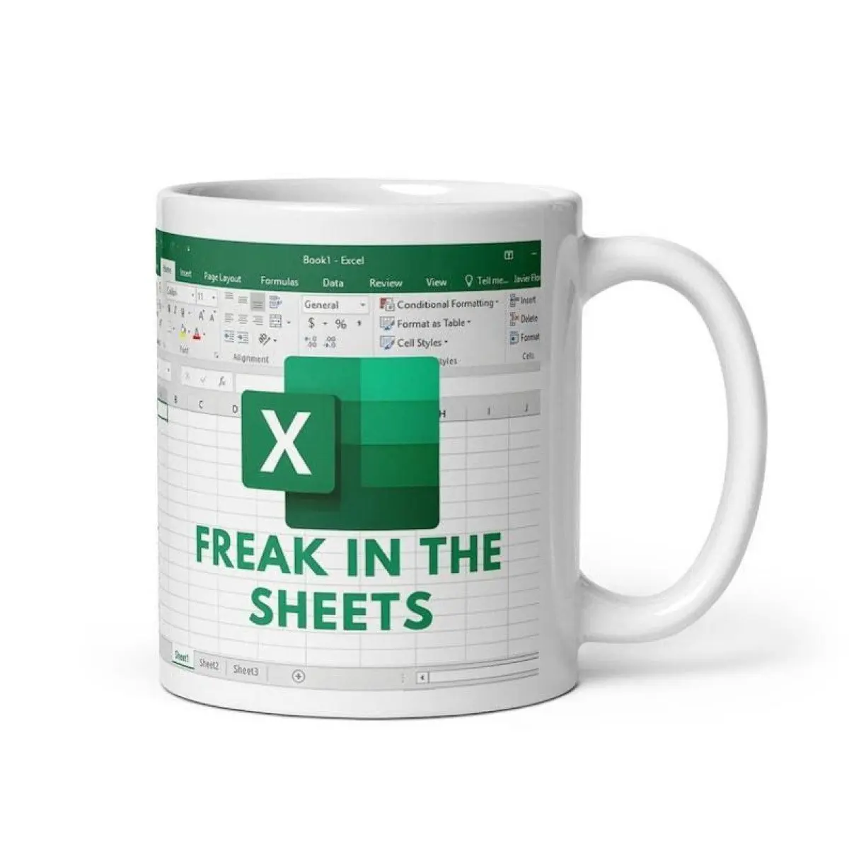 Father's Day Gift[Sale Up to 50%] Freak In The Sheets Ceramic Mug - 11oz/15oz Washable Reusable Drinkware for Accountants, Large Handle, USA-Printed Aesthetic Coffee & Tea Mug, ReuseCeramic Mug with Handle