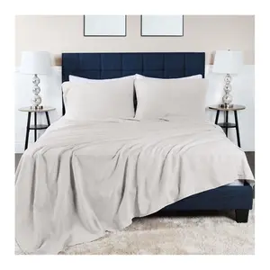 Superior Cotton Linen Blend Solid 3-Piece SheetSet, Cal King