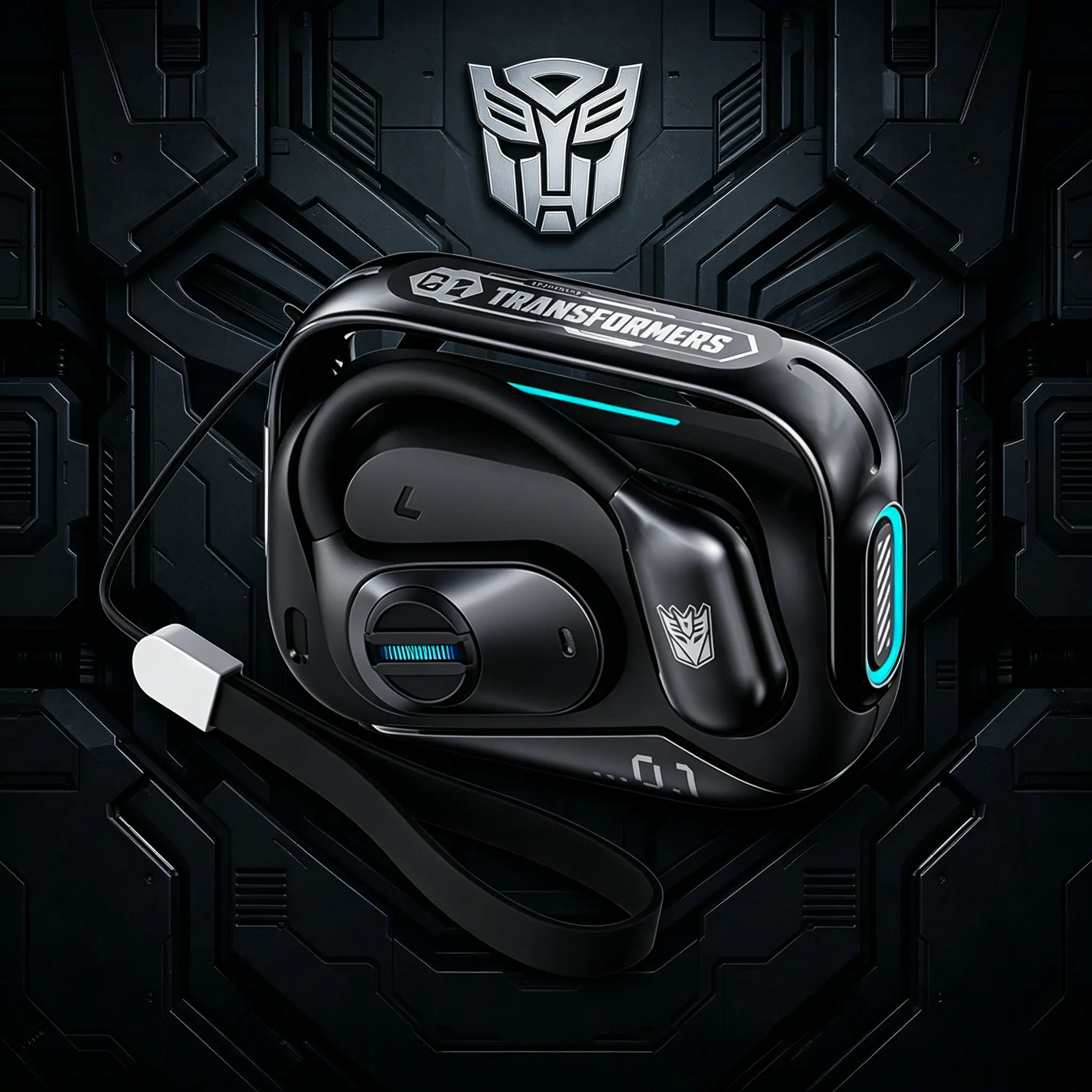 TRANSFORMERS TF-T77 TWS Bluetooth Open-Ear Earbuds, Mobile Headphone with ENC, Smart Voice Assistant, Handsfree Smartphone Connectivity for Gaming, Gym Use (Not Water Resistant)
