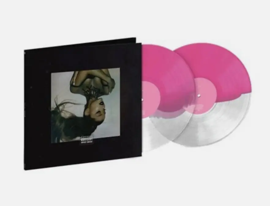 Ariana Grande Thank U, Next Collectibles Vinyl Record - 2 LPs, Half Clear-Pink Color Variant, Vinyl Records, Two Lps