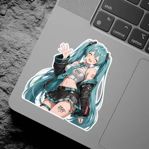 Hatsune Miku Patriotic Vinyl Sticker, 250th Anniversary Anime Girl Decal, Cute Miku Waifu Sticker, Laptop Water Bottle Car Decor