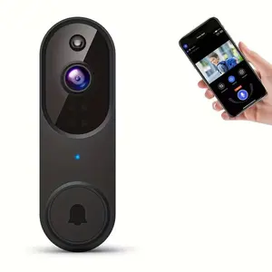 1080P Wireless Video Doorbell Camera with 2.4G/5GHz WiFi - Smart Human Detection, Two-Way Audio, Night Vision & Live View, Easy Setup Electronic Doorbell with Cloud Storage Support
