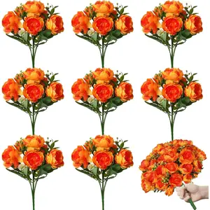 8 Bundles Orange Artificial Peonies and Hydrangea Silk Flowers Bulk for Fall Wedding Party Table Centerpiece Vase Floral Arrangements White Rubber Tree with Warm LED Maple Decor dried brown The Last Supper Oil Painting Posters fuzzy wire Style foam room