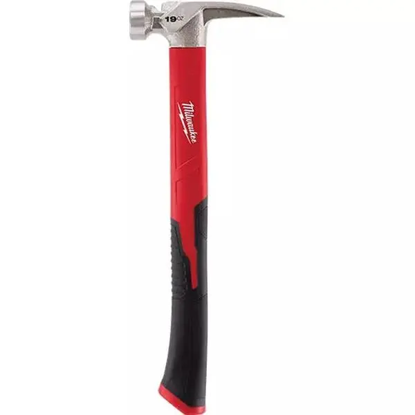 Milwaukee 48-22-9316 19oz Smooth Face Hammer, Poly-Fiberglass Handle, Hand Tool for Nail Driving, Hand Tools
