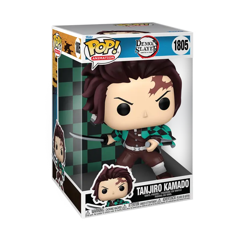 Funko Pop! Demon Slayer Tanjiro Kamado Jumbo Vinyl Figure 10 Inch Collectible Model 1805 Brand New