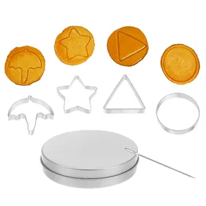 Stainless Steel Cookie Cutters Biscuit Molds,Chocolate Mold,Cookie Cutter,Sugar Biscuit Kit, DIY Sugar Cookie Mold Set for Halloween Party, Korean Drama Baking Supplie (6 Set)