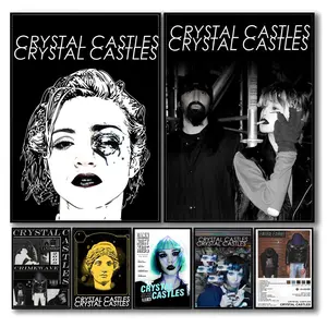 Band C-Crystal Castles Poster HD Sticky Waterproof Wall Art | High Quality Print Aesthetic Home Living Bedroom Bathroom hallway Decor Trendy Room Decoration | Multiple Size Options Available