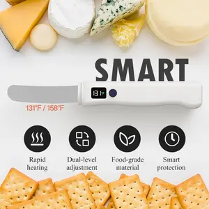Smart Stainless Steel Electric Butter Knife, Adjustable Temperature, USB Rechargeable, Ideal for Hard Butter, Cheese, Peanut Butter, Jam, Honey