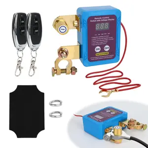 12V 240A Remote Kill Switch for Car, with Led Voltage Display Battery Disconnect Switch,Battery Cut Off Shut Off Battery Switch for Auto,Vehicle, RV, ATV,Truck, Boat.