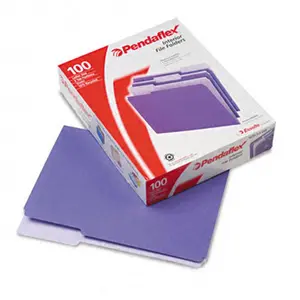 212 MAIN Interior File Folders, 1/3 Top Tab Cut, Letter Size, 2-Tone Violet, Reversible, 100/Box, Ideal for Subdividing Files