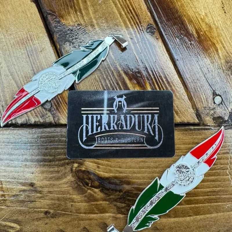 Pluma Bandera de México para Tejana o Sombrero