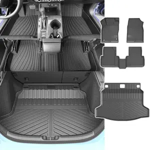 Floor Mat Compatible with 2022-2025 Honda Civic Hatchback Trunk Mat TPE Floor Liner Cargo Mat Replacement for 2022 2023 2024 2025 Honda Civic Accessories (Fit Hatchback, Rear Trunk Mat+Floor Mat)