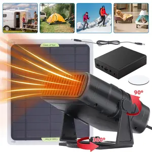12V Car Heater with Car Patch Cord, 360° Rotating Defroster & Windshield Defogger Fan, Portable Heater for Vehicles, Pets & Chicken Coops