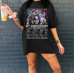 Doctor Who 60th Anniversary 1963 ? 2023 Signature, Gift Trending, Gift Boy Friends, Gift Girl Friends, Gift Friends, All Size