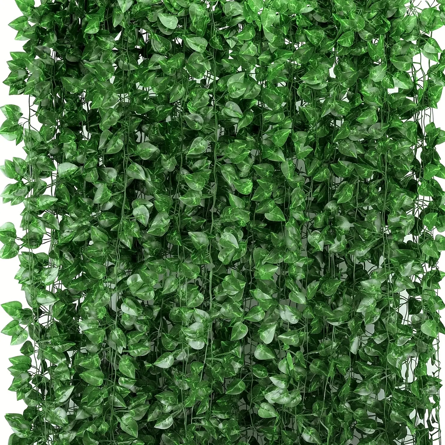 12pcs Artificial Ivy Vines Leaf Garland Hanging Ivy Plants for Room Garden Office Wedding Wall Décor Green Ivy Leaf Garland Wall Hanging Vine Home Garden Decoration Wedding Party DIY Fake Wreath Leaves Rattan Spring Summer Home Decor Decorative