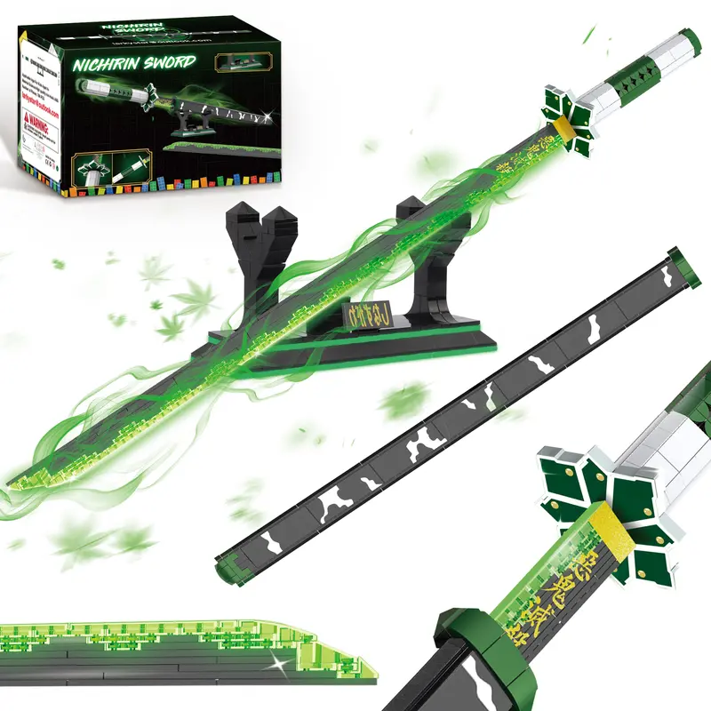 TOKMOC 788 Pieces,Demon Building Block Set,39in Sanemi Building Block with Stand,STEM Handmade Cosplay Anime Toy Building Set for Collecting and Gifting Model for Anime Fans,Home Decoration,For Aged 12 and Above,Stress Relief Toy,66022