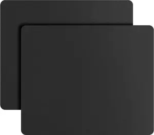 Mouse Pad 12.6×10.8×0.08 inches Premium-Textured Non-Slip Rubber Base Mouse Mat Mousepad for Office & Home, Black (2 Pack)