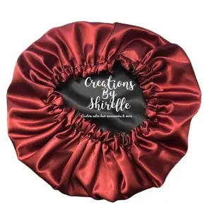 Solid Reversible Satin Bonnet in [Brand Name]