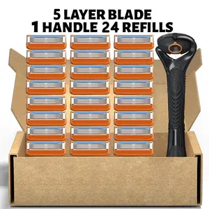 Men's manual shaver kit, blade material is safe and rust proof, easy to use and replace, high-quality material can be washed with water as a whole, classic men's shaving tool, Shaver Foil