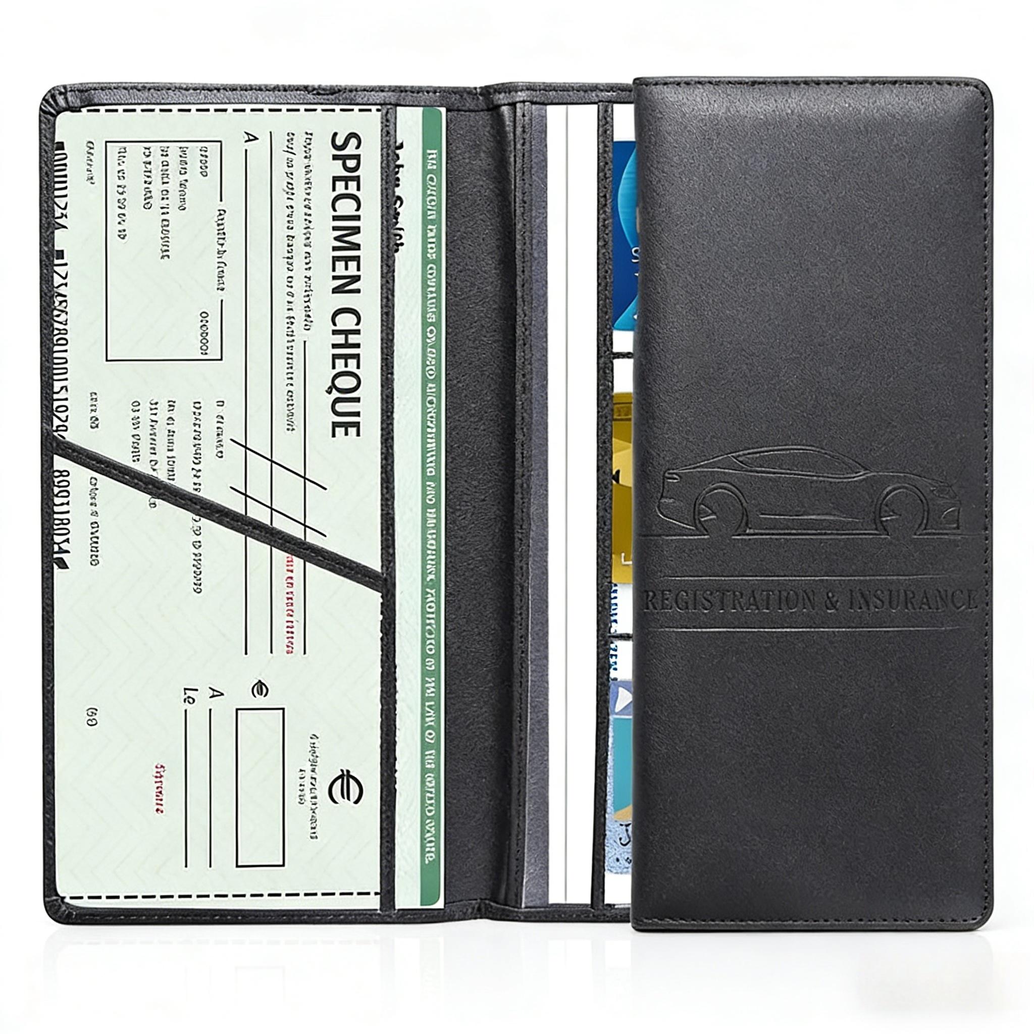 Car Registration & Insurance Card Holder, Magnetic Closure Vehicle Organizer, Car Essential Document Wallet, Spring Gift, for Pokemon Cards Holder, Compact Car Accessories, Essential for Owners