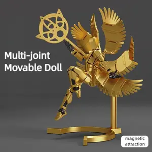 Magnetic Multi Jointed Movable Robot 3D Printed Toy 13 Action Figure Full Body Movable Mecha Assemble Toys Gifts For Children