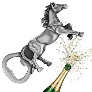 Vintage Horse-Shaped Bottle Opener, Multi-Functional Metal Bottle Opener for Beer and Soda, Corkscrew for Club Party Kitchen Utensils, Unique Animal Design Opening Tool, Creative Gift for Men, Side Bottle Opener