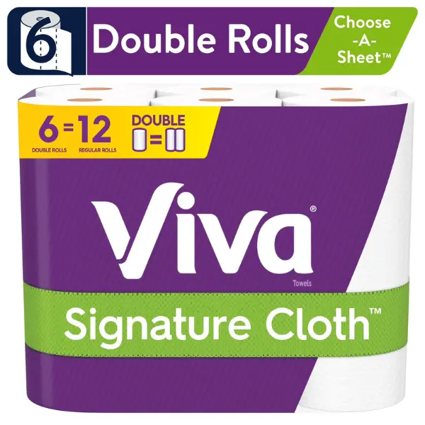 Viva Signature Cloth Paper Towels, 6 Double Rolls