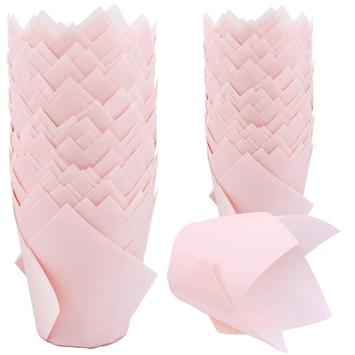 150PCS Tulip Cupcake Muffin Liners Paper Baking Cups Greaseproof Cupcake Wrappers for Birthday Wedding Party Catering Restaurants