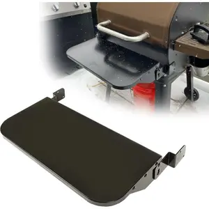 HECASA Folding Shelf Compatible with All 24" Camp Chef Grills Pellet Grille Front Shelf Powder Coated Steel Replacement for PGFS24 Black