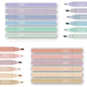 12 count Aesthetic Cute Pastel Highlighters and Pens - No Bleed Assorted Colors for School & Office Journal DIY