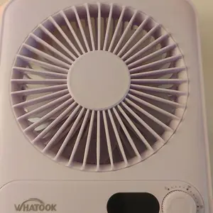 WHATOOK Small Desk Fan 2000mAh 10 Hours Battery Office Fan Quiet Mini Desktop Fan Portable Rechargeable Travel Essentials Pink Adjustable