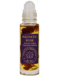 Magnetic Rose - Handcrafted Ritual Roll-On anoint  for Attraction & Feminine Power - Vegan & Cruelty-Free Healthcare Therapy Treatment Therapeutic Wellness Solution Aromatherapy Essential Naturals Fitness