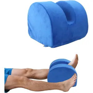 Knee Recovery Pillow for Post-Surgery with, Orthopedic Leg Positioning Pillow, Knees & Elevation Pillows, for Knee Recovery, Injury and Rest (Blue)