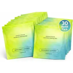 Double Sided Shoe Cleaning Mitt - Individually Wrapped Travel Shoe Cleaner for Sneakers, Handbags & Leather