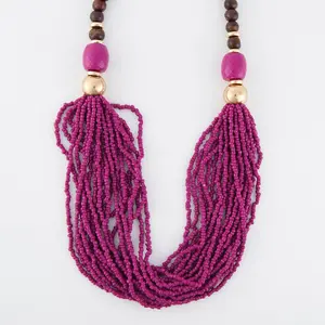 Safiya Hyacinth Violet 16" Seed Bead Necklace