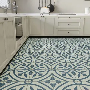 Jeedeson Peel and Stick Floor Tile Roll For Bathrooms and Kitchens Wear-Resistant Self-Adhesive 120″ x 24″