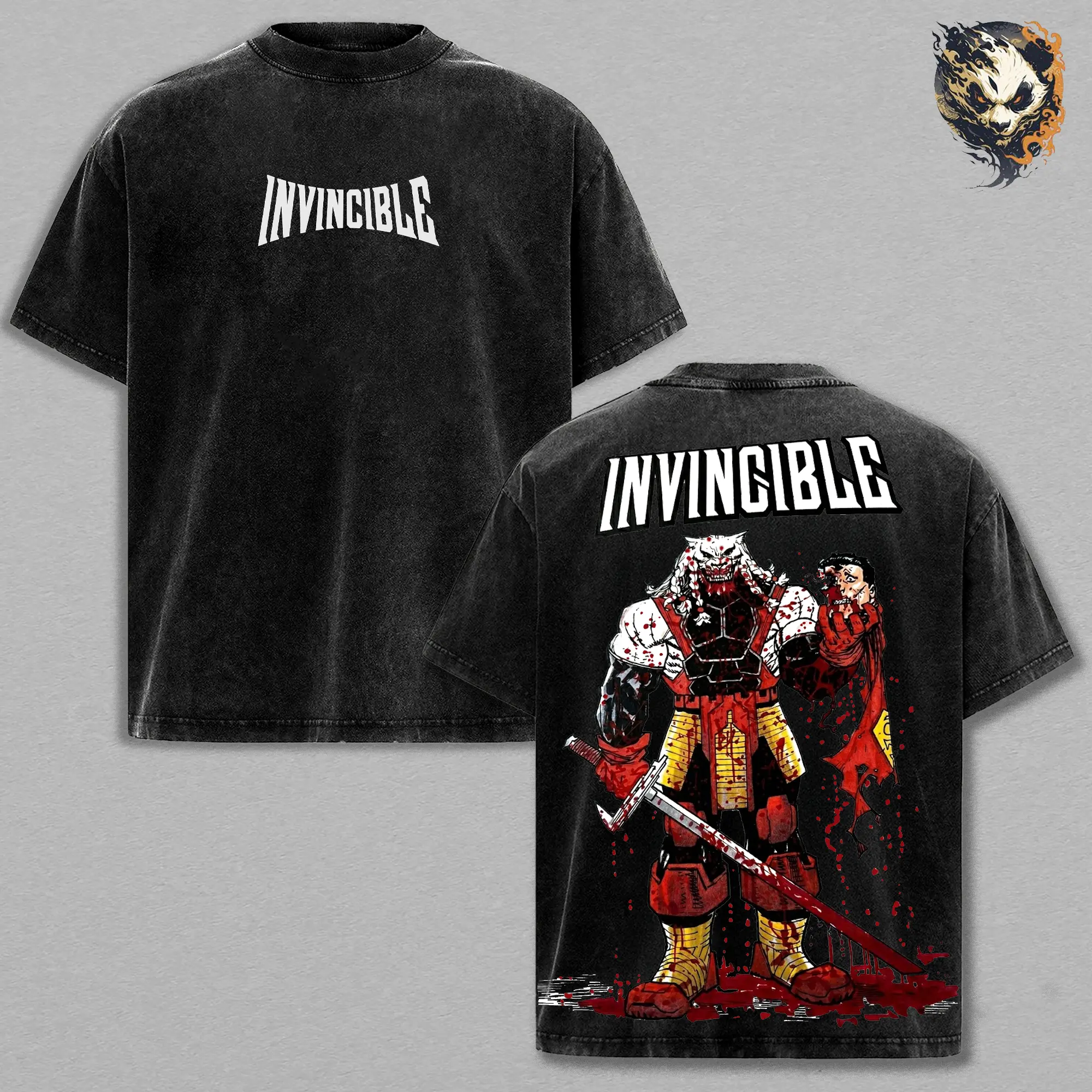 Battle Beast Washed Tee – Invincible Graphic T-Shirt, Savage Warrior Aesthetic Brutal Battle Energy Streetwear Alpha Fighter Vibe Trendy Hype Fashion Gift