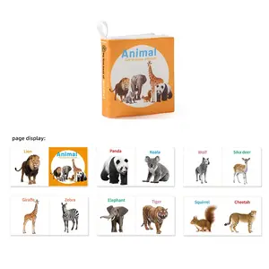 Water-Washable Cloth Book Set, Early Learning & Cognitive Development Baby Books, Unisex Fruit Animal Patterns, Perfect Gift for Newborns