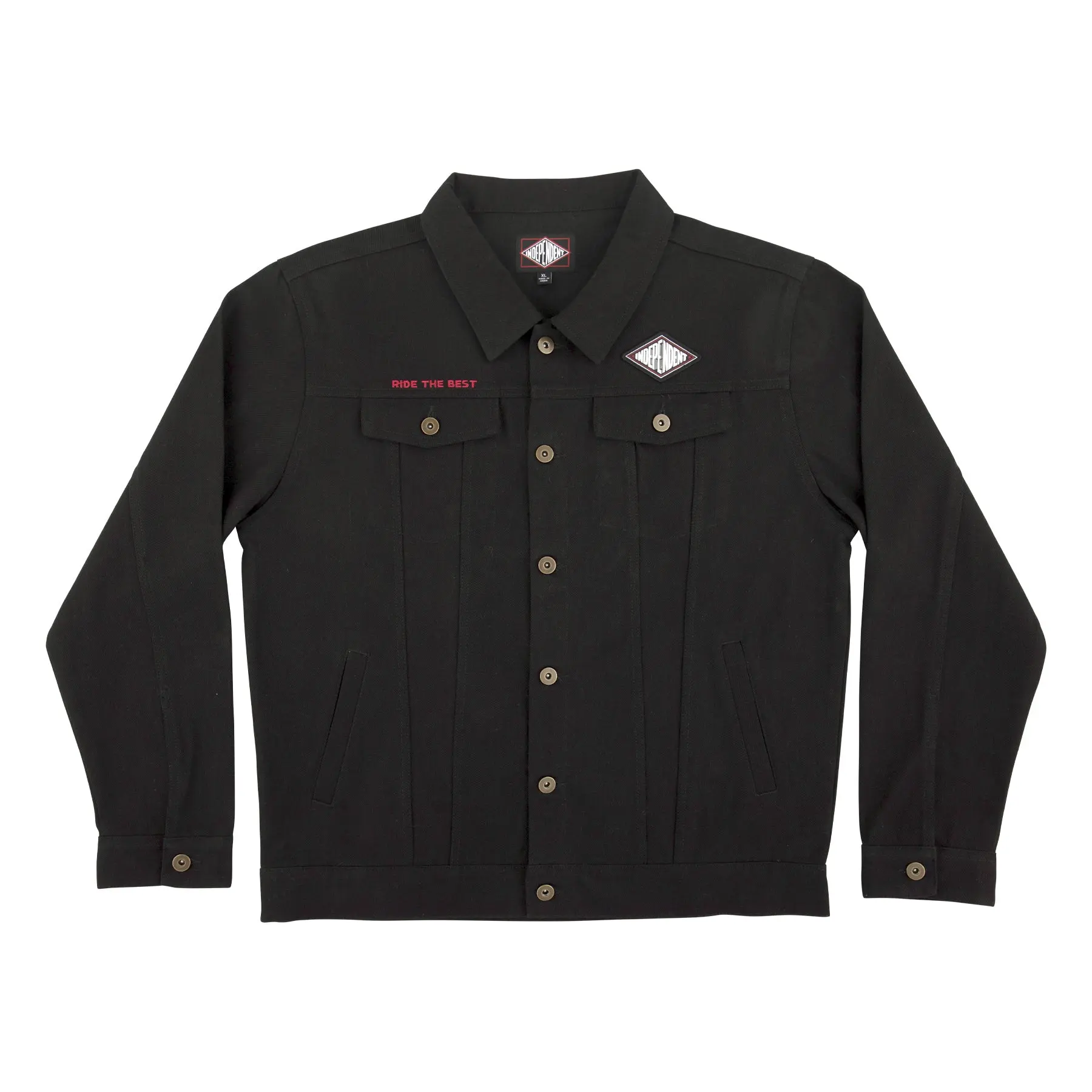 INDEPENDENT TRUCK CO. Depth Summit Men's Light Wash Lightweight Denim Jacket - Button-Closure Design, Multiple Pockets Including Patch Pocket, Light Wash Denim Men's Lightweight Jackets