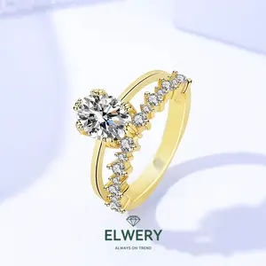 【R-231 | Setting Sun】Synthetic Moissanite Rings Jewelry Set in 925 Sterling Silver