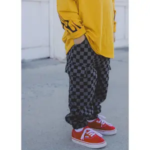 Gray Checkered Sweatpants