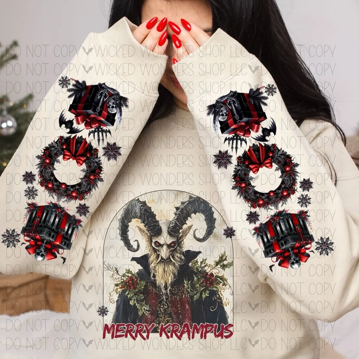 Merry Krampus Sweatshirt hoodie gift Pullover Womenswear