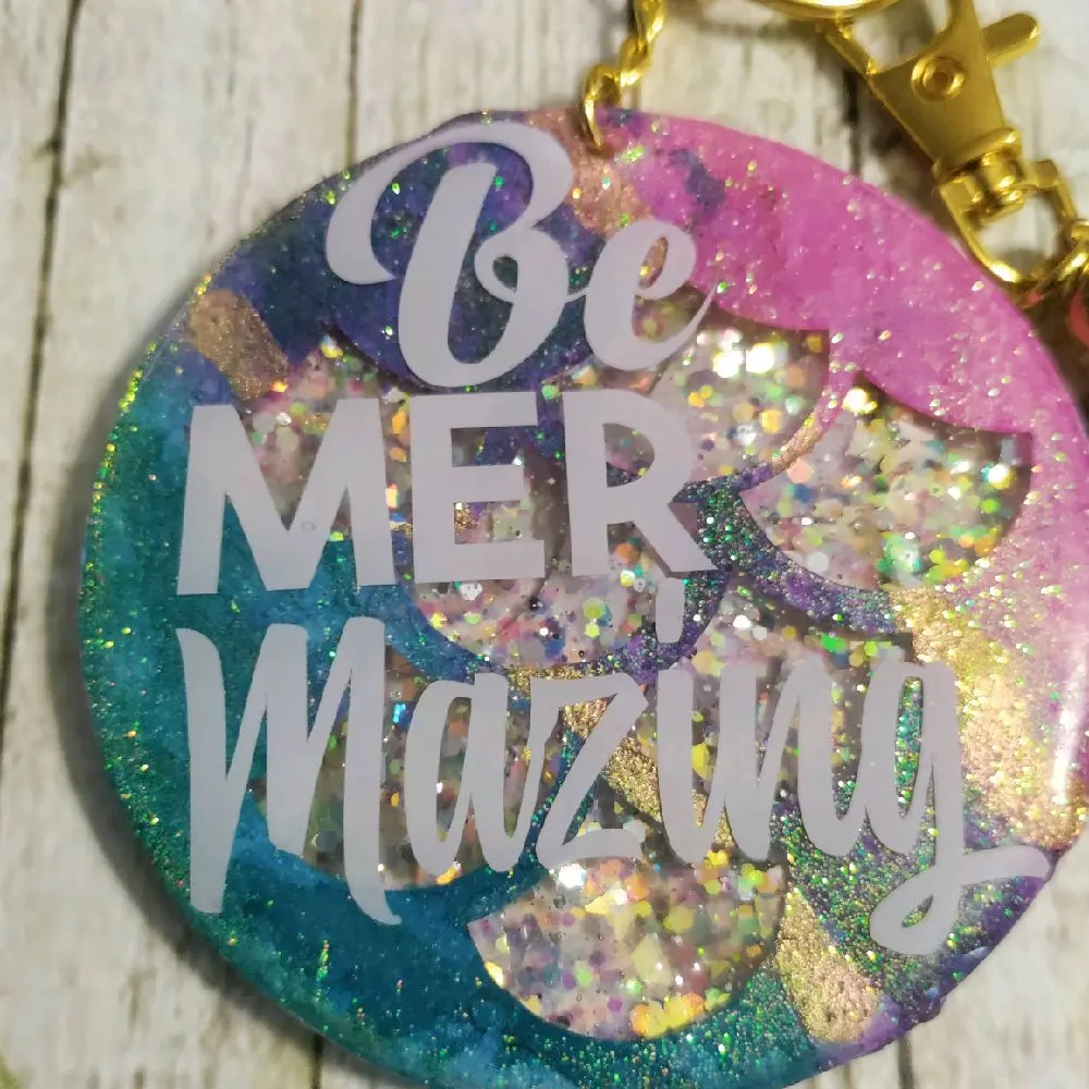 Be Mer-Mazing Mermaid Keychain with stylish charm and matching tassel